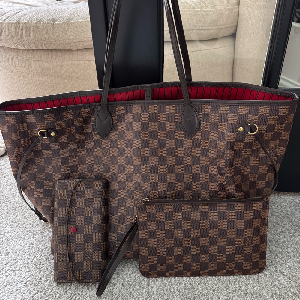 Louis Vuitton Red Striped Interior Tote